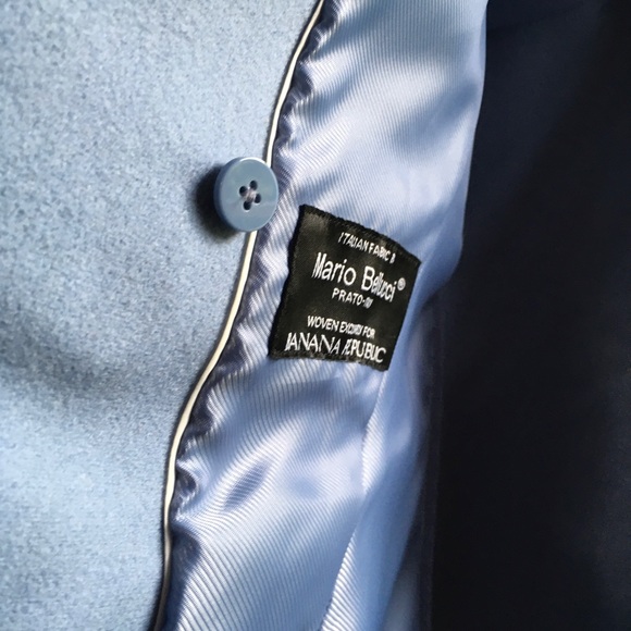 Women’s Jacket, Banana Republic, Powder Blue, wool, wrap tie. Never worn, US 6P - Picture 4 of 5